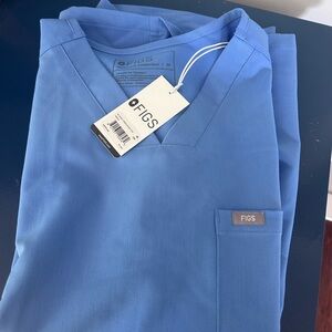Figs Classic Blue Medical Scrub Top